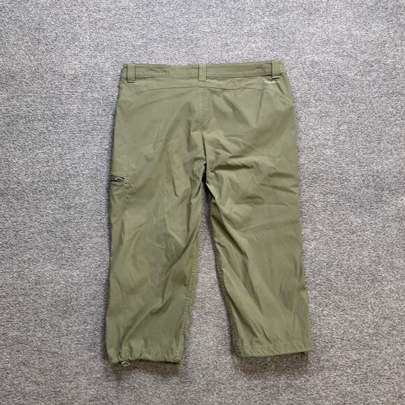 Eddie Bauer Pants Womens 12 Ivy Stretch Cargo Zip Pocket Drawstring Hem Capri - Picture 10 of 13